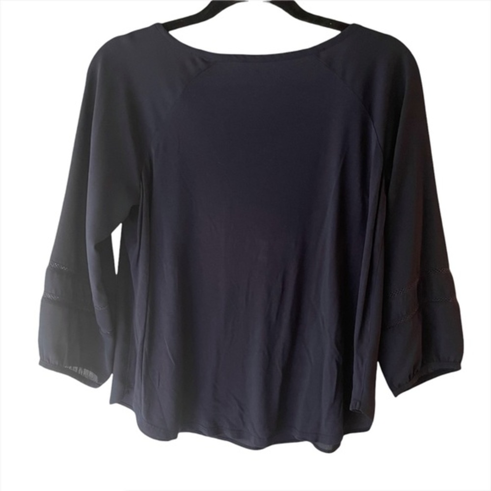 LOFT Outlet Navy 3/4 Length Sleeve Top XSP